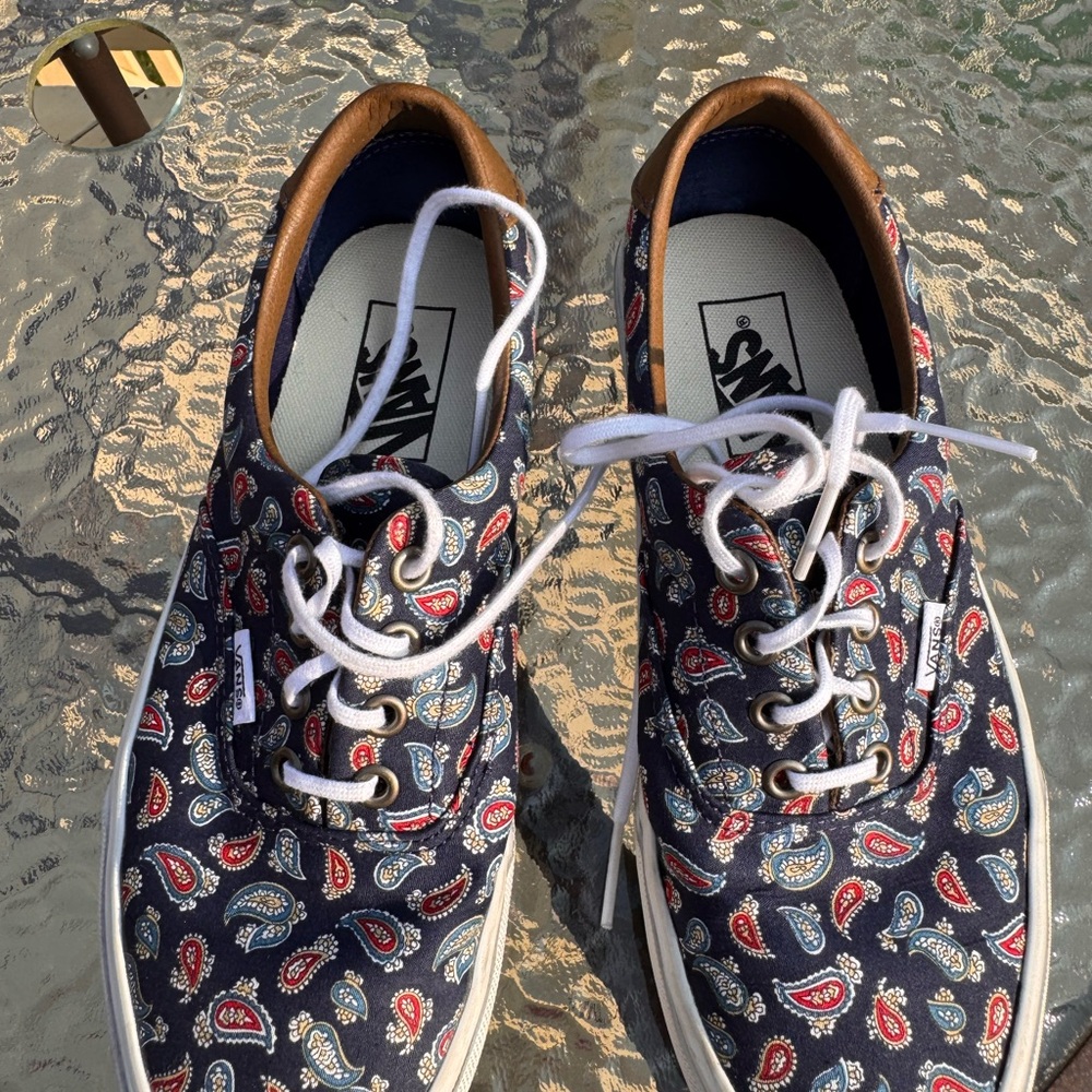 Vans Navy Paisley Lace-Up Sneakers